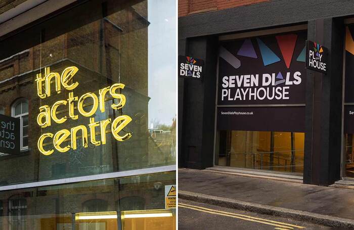 The Actors Centre before and after its rebranding. Photo: Monica Mendezaneiros/Seven Dials Playhouse