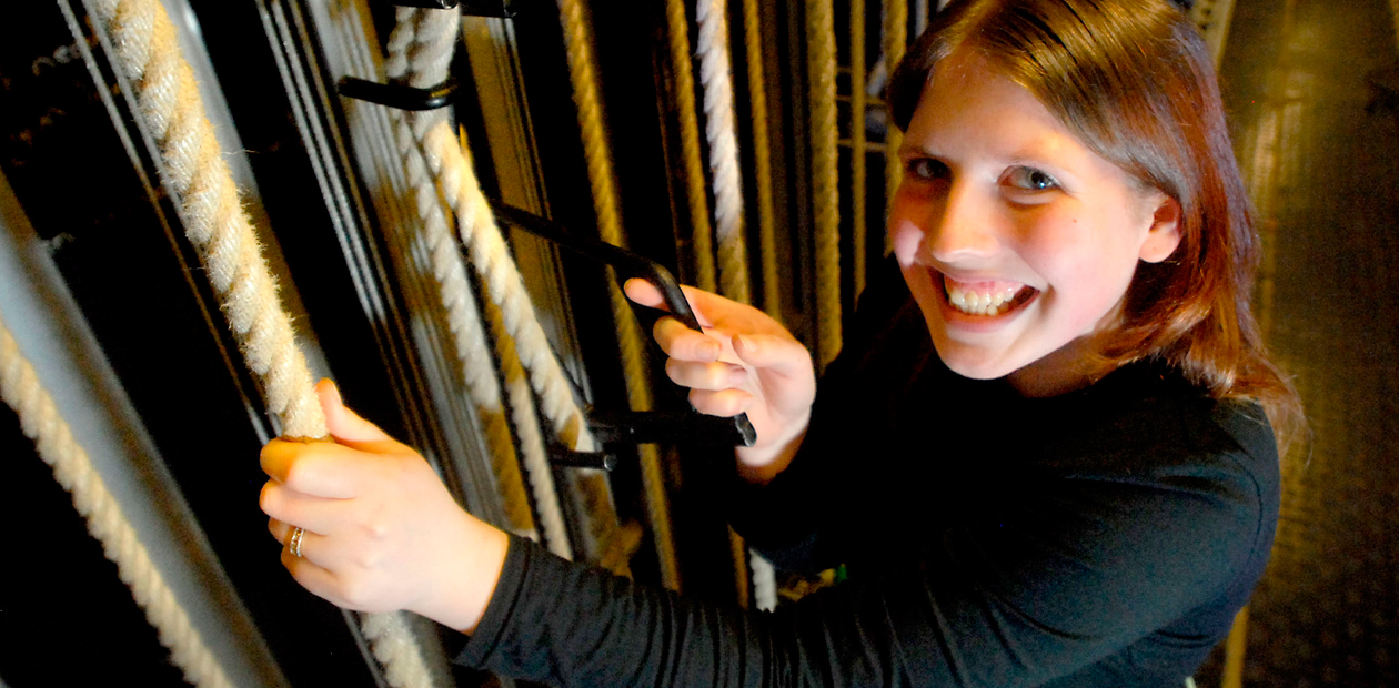 Sarah Bunney, an apprentice at the Wales Millennium Centre