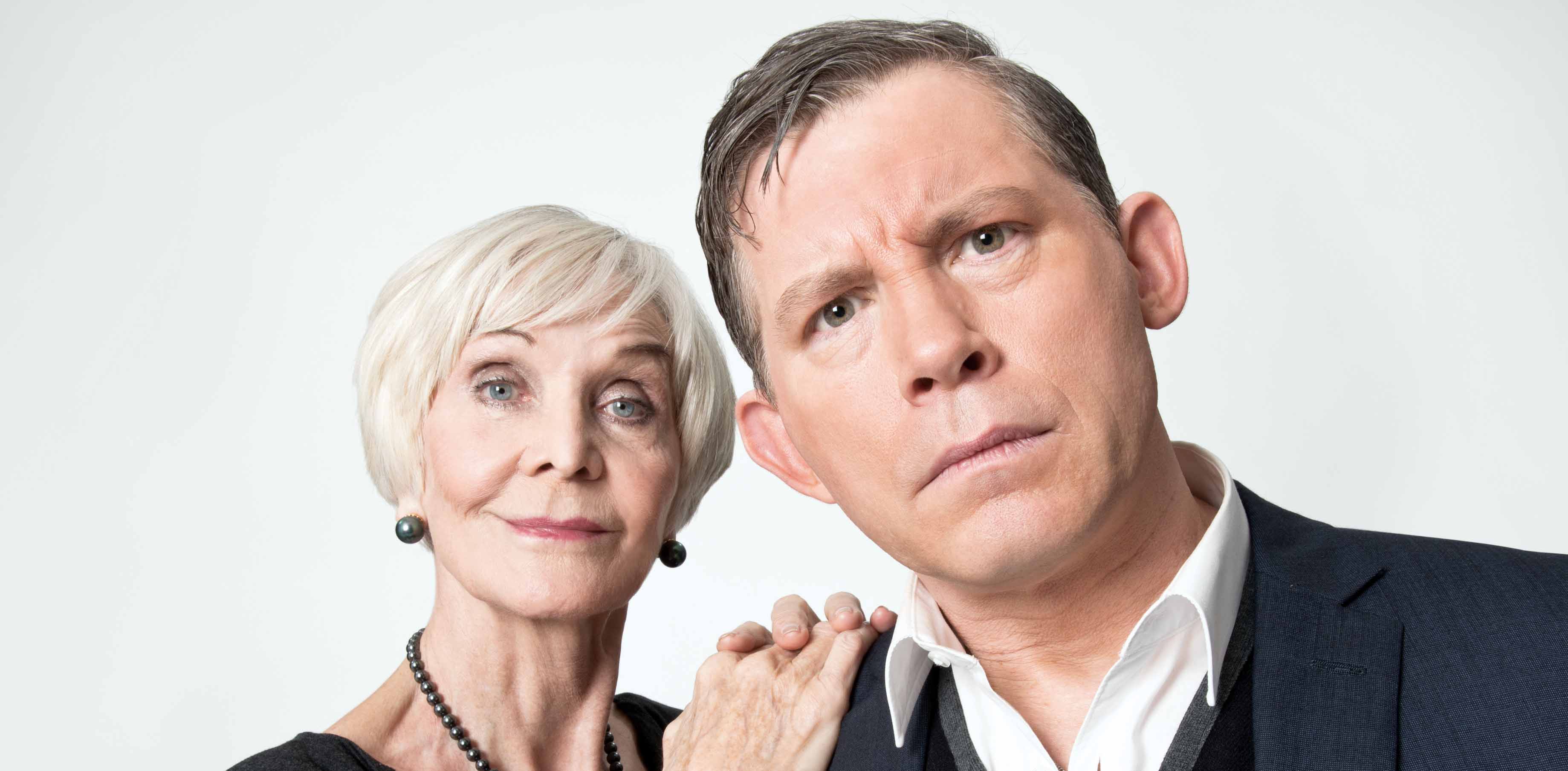 Sheila Hancock pictured with Lee Evans. Photo: Shaun Webb