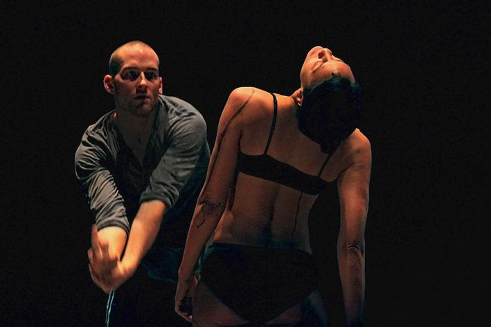 Testing the boundaries: DV8's Hannes Langolf and Christina May performing Can We Talk About This? Photo: George Nagy