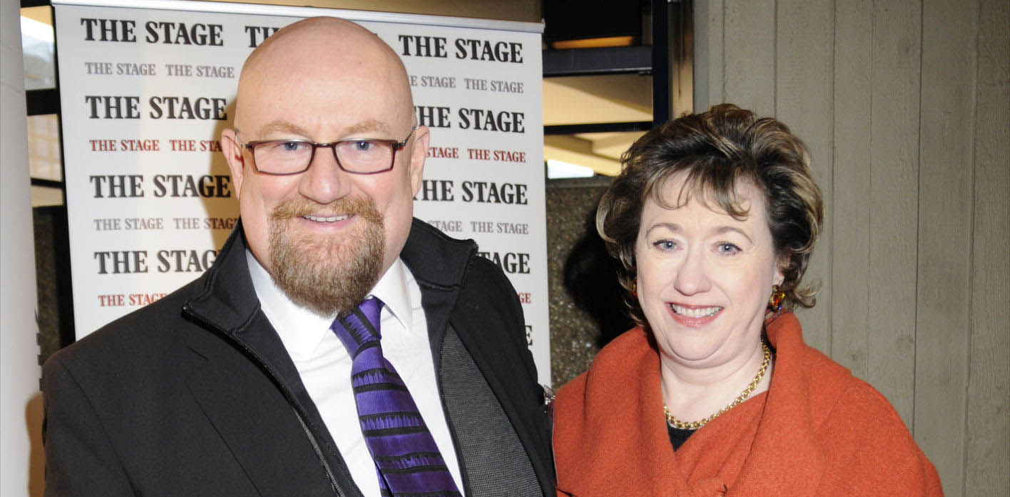 ATG joint chief executives Howard Panter and Rosemary Squire at The Stage New Year Party.