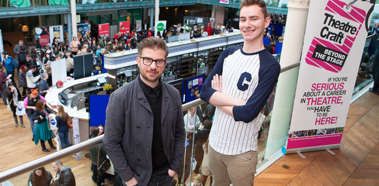 Jamie Lloyd and TheatreCraft Attendee Jamie Simmons. Photo: Alex Rumford