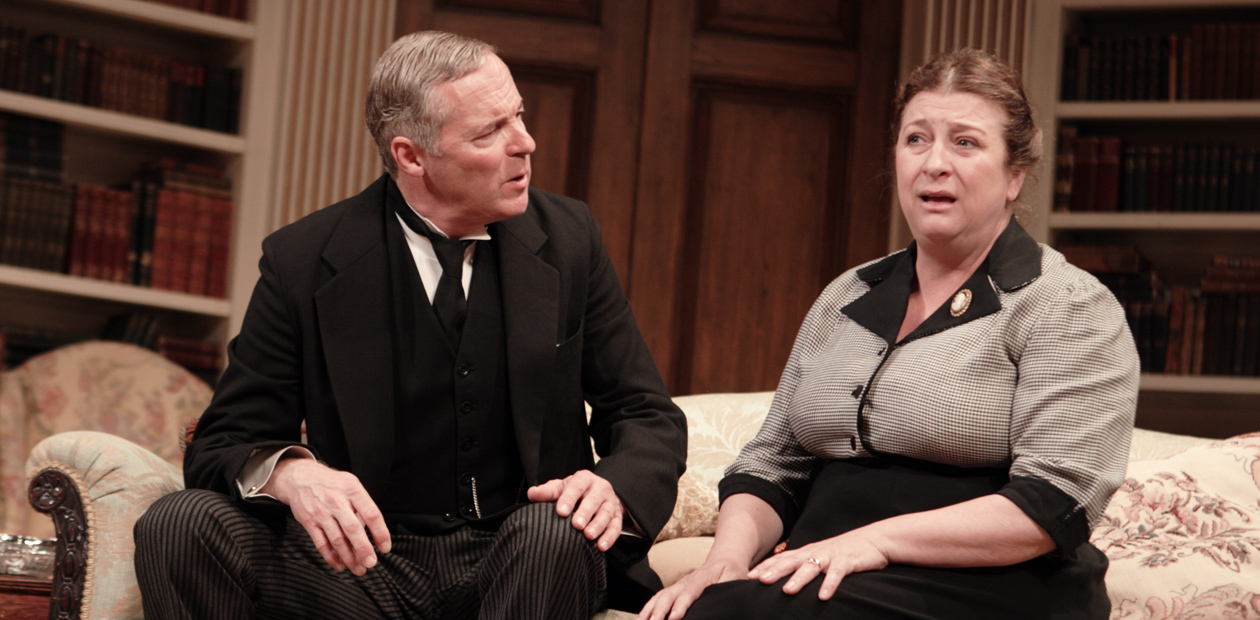 Rory Bremner and Caroline Quentin in Relative Values. Photo: Catherine Ashmore