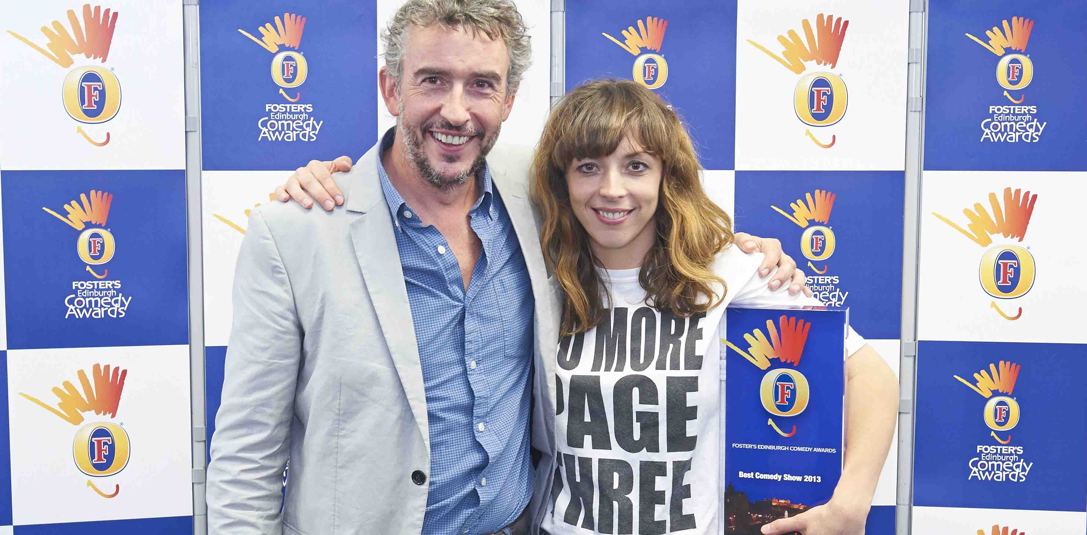 Last year's Foster's Edinburgh Comedy Awards winner Bridget Christie (right) with Steve Coogan. Photo: Geraint Lewis