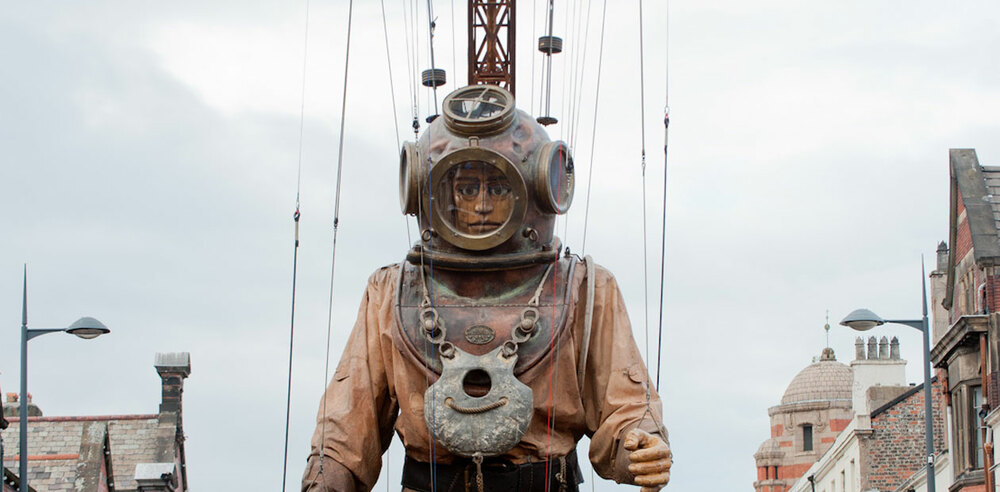 A scene from Royal de Luxe's 2012 Sea Odyssey. Photo: Mark McNulty.