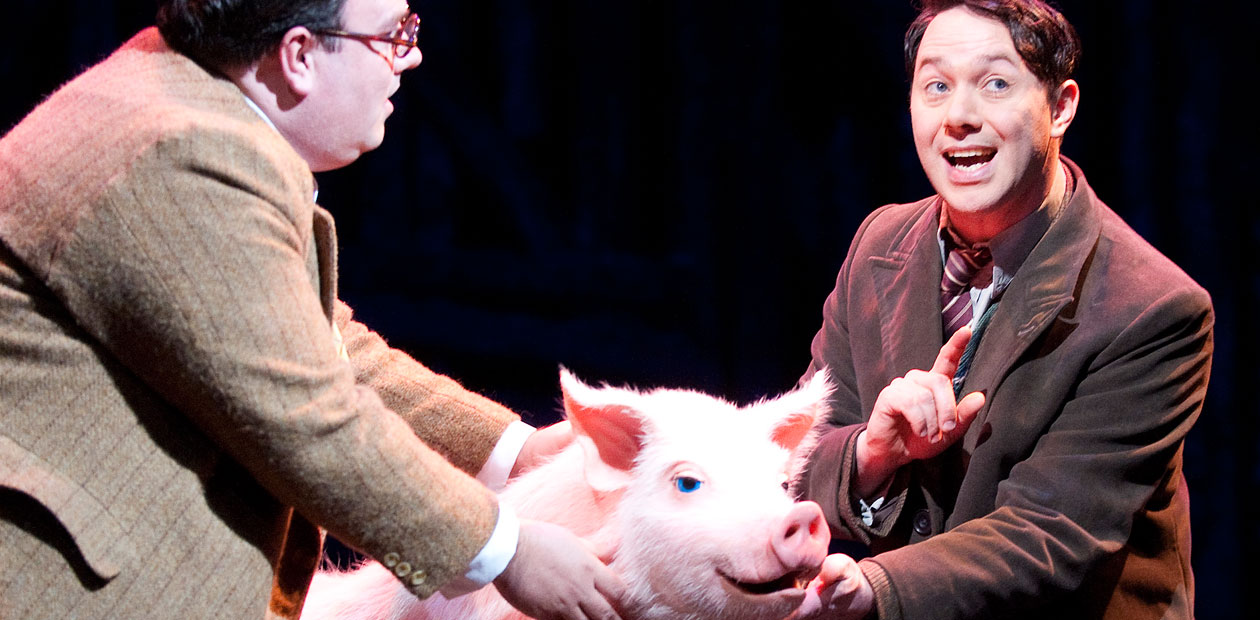 Reece Shearsmith (right) in Betty Blue Eyes. Photo: Tristram Kenton.