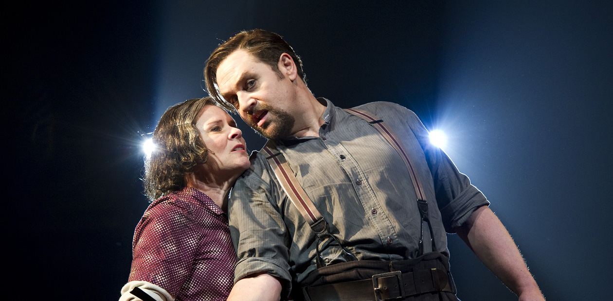 Michael Ball in Sweeney Todd with Imelda Staunton. Photo: Tristram Kenton