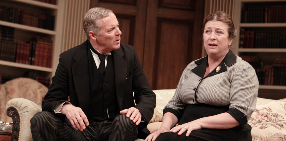 Rory Bremner and Caroline Quentin in Relative Values. Photo: Catherine Ashmore