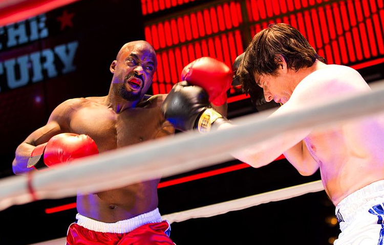 Terence Archie and Andy Karl in Rocky. Photo: Matthew Murphy