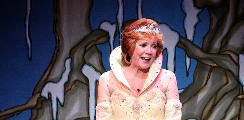 Cilla Black in pantomime in 2010. Photo: Barry Rivett.