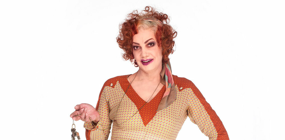 Craig Revel Horwood as Miss Hannigan. Photo: Hugo Glendinning