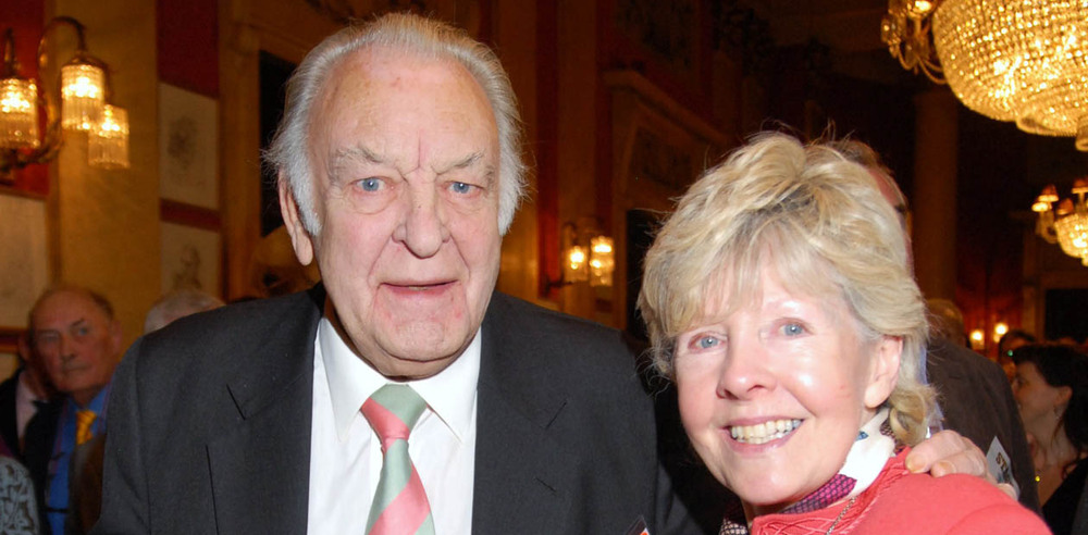 Donald Sinden and Rosemary Squires at The Stage's New Year party in 2008. Photo: Stephanie Methven