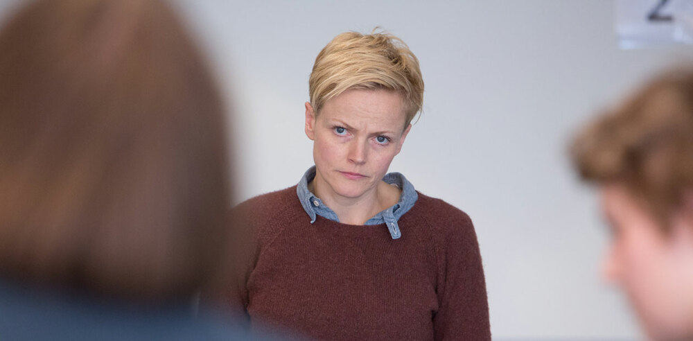 Maxine Peake in rehearsals for Hamlet, which plays at Manchester’s Royal Exchange Theatre from September 11. Photo: Jonathan Keenan