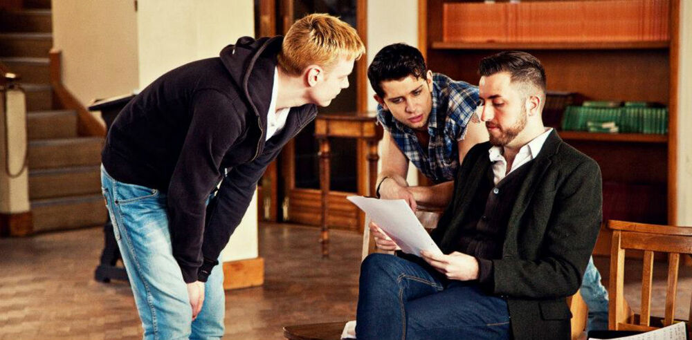 Paul Taylor-Mills, rehearsing Bare at Greenwich Theatre in 2013. Taylor-Mills' production of Batboy at Southwark Playhouse will be covered by an Equity fringe contract. Photo: Claire Bilyard