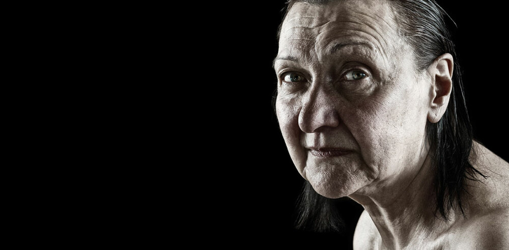 Ursula Mohan as King Lear, directed by Phil Willmott. Photo: James M Barrett