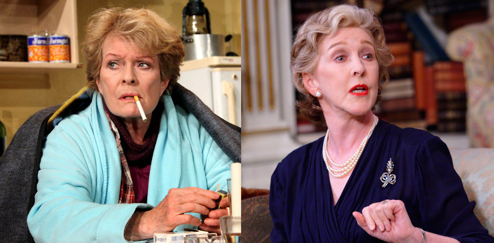 Janet Suzman (left) in Solomon and Marion at The Print Room and Patricia Hodge (right) in Relative Values at the Harold Pinter Theatre. Photos: Ruphin Coudyzer/Tristram Kenton