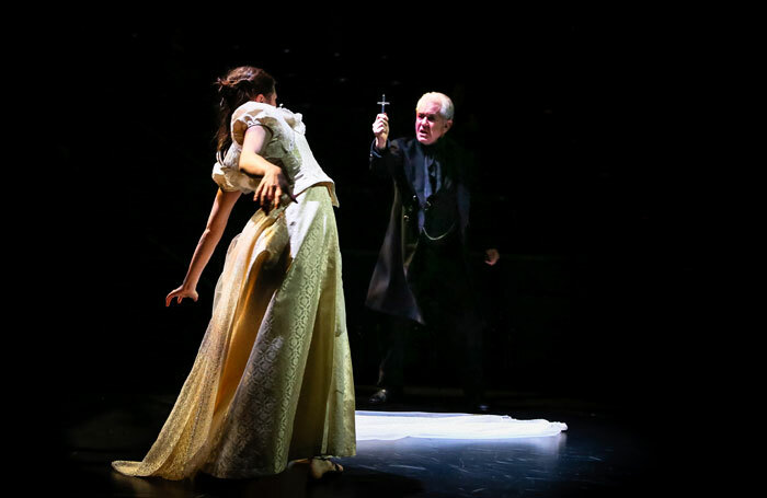 Jasmine Blackborow and John O'Mahony in Dracula. Photo: Andrew Billington