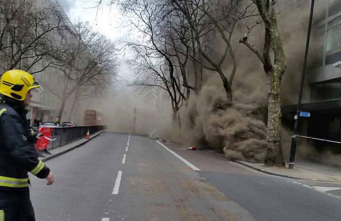 The fire in Holborn, which broke out on April 1. Photo: London Fire Brigade