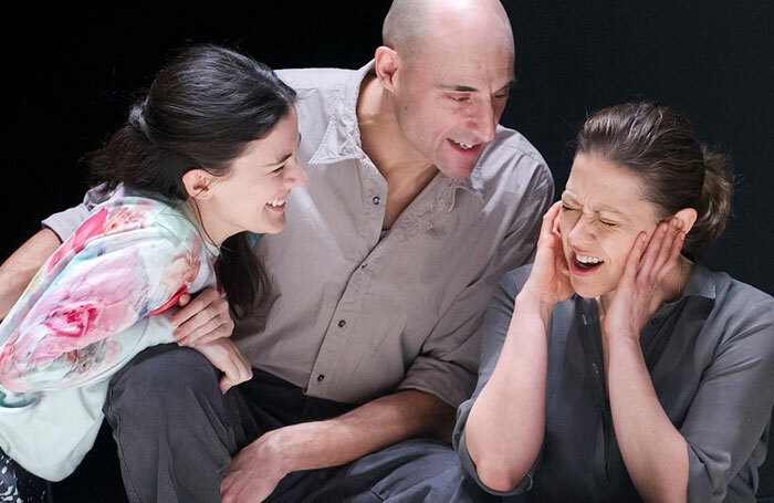 Phoebe Fox with Mark Strong and Nicola Walker in  A View From The Bridge. Photo: Tristram Kenton