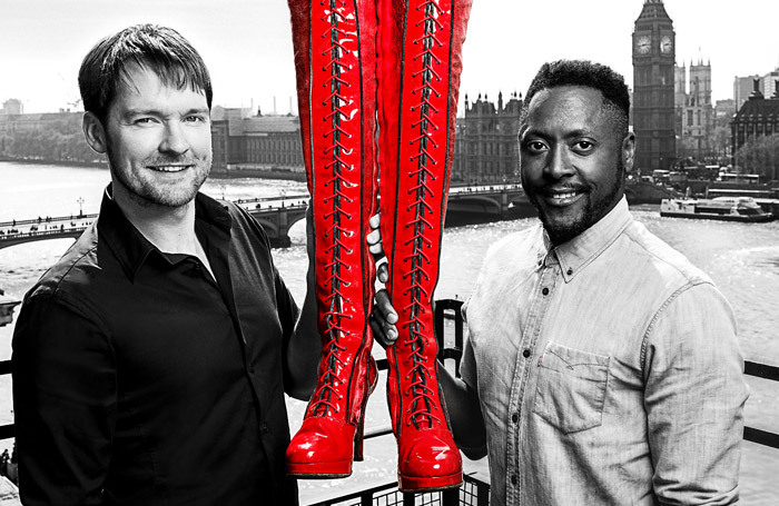 Killian Donnelly and Matt Henry will return to Kinky Boots. Photo: Darren Bell