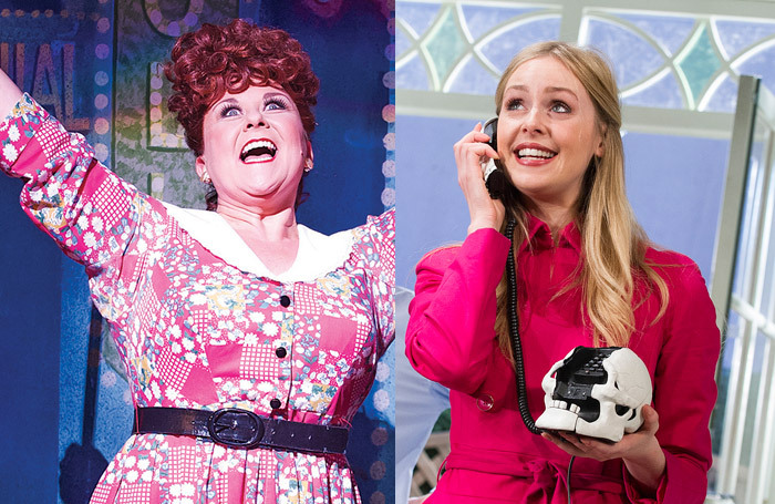 Wendi Peters in White Christmas at the Dominion Theatre, and Diana Vickers in the Duck House at the Vaudeville Theatre. Photos: Tristram Kenton