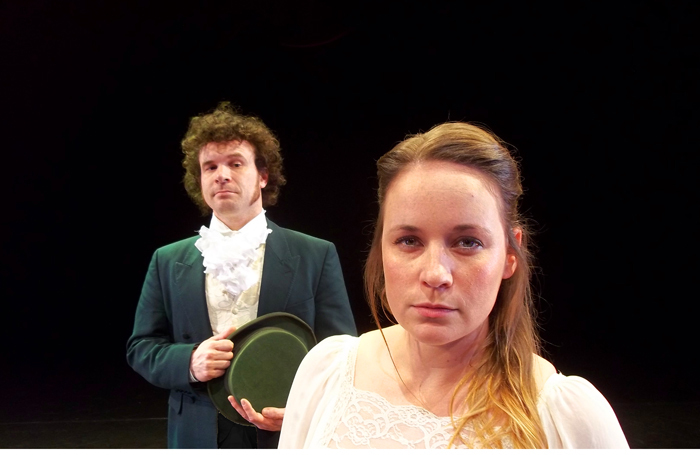 Alex Rivers as Elizabeth Bennet and Edward Ferrow as Mr Darcy  in Pride and Prejudice