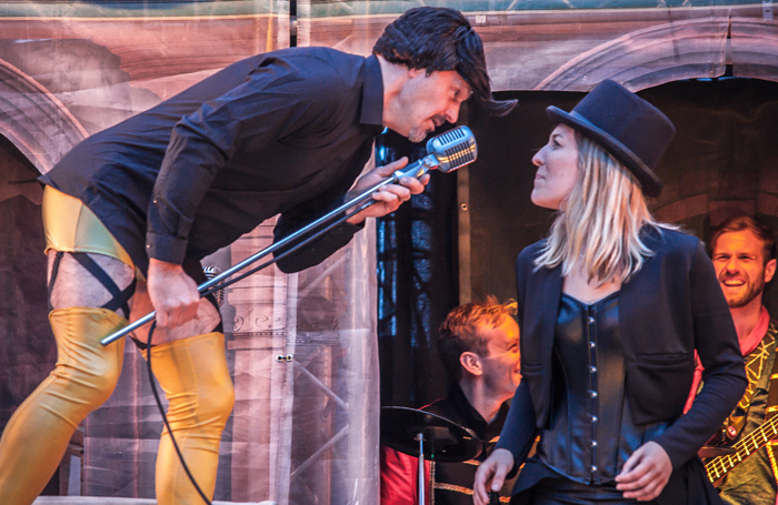 Andy Barrow and Lucy Varney in Oddsocks' Twelfth Night. Photo: Ashley Franklin