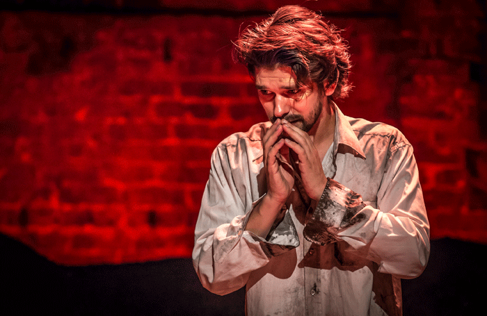 Ben Whishaw in Bakkhai.-Almeida Theatre. Photo: Marc Brenner