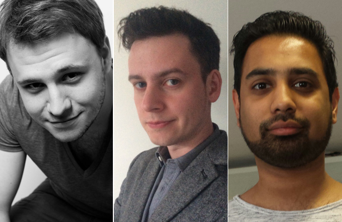 Lee Anderson, Dave Fargnoli and Jafar Iqbal: the grand finalists in The Stage Critic Search