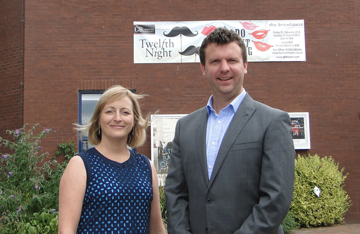 Vanessa Lefrancois, chief executive of the Brewhouse Theatre, and Jonathan Manners, managing director of Southern Sinfonia