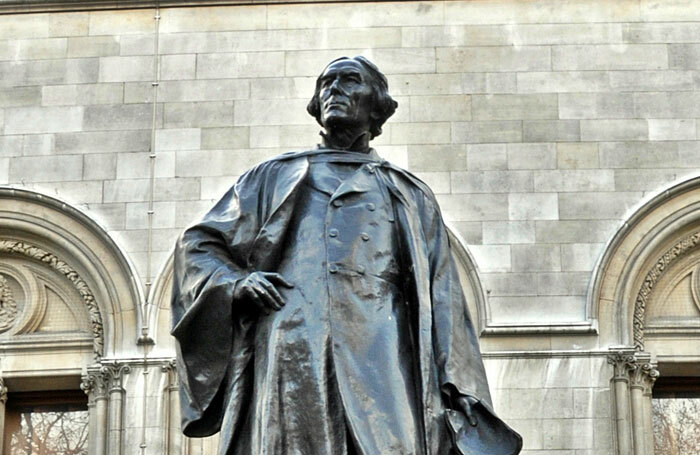 Statue of Henry Irving outside the National Portrait Gallery, London