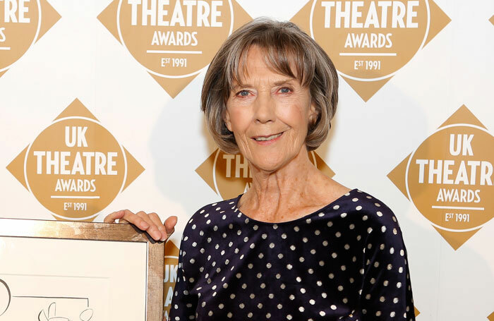 Eileen Atkins with the Gielgud award for excellence in the dramatic arts at the UK Theatre Awards 2015. Photo: Pamela Raith