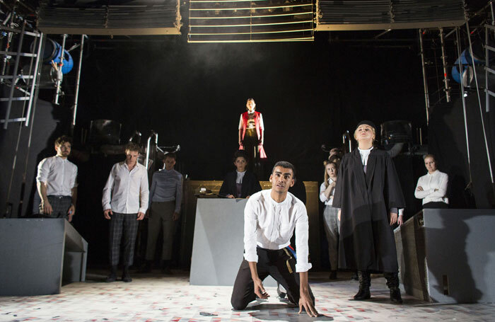 The cast of the National Youth Theatre's production of The Merchant of Venice at the Ambassadors Theatre. Photo: Helen Maybanks