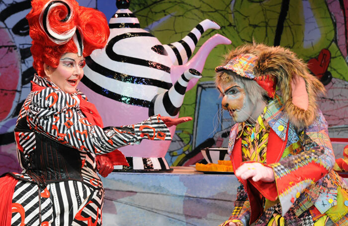 Anne-Marie Owens and Stephen Sullivan in Alice in Wonderland at Customs House, South Shields. Photo: Craig Leng