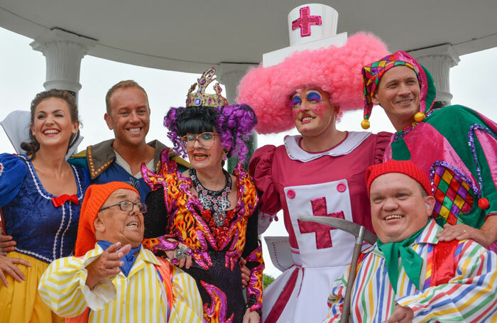 The cast of Snow White and the Seven Dwarfs at Blackpool Grand