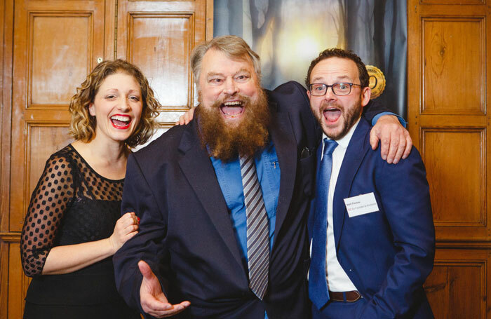 Brian Blessed with GSC co-founders Sarah Gobran and Matt Pinches. Photo: Matt Pereira