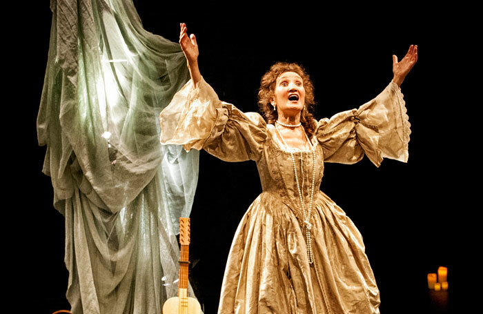 Elizabeth Mansfield as Nell Gwyn at the Park Theatre, London Photo: Anthony Robling