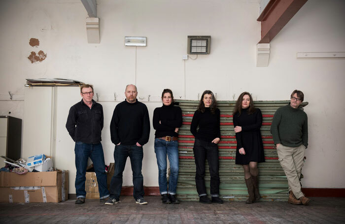 Forced Entertainment's Richard Lowdon, Tim Etchells, Claire Marshall, Cathy, Naden, Terry OConnor and Robin Arthur. Photo: Hugo Glendinning