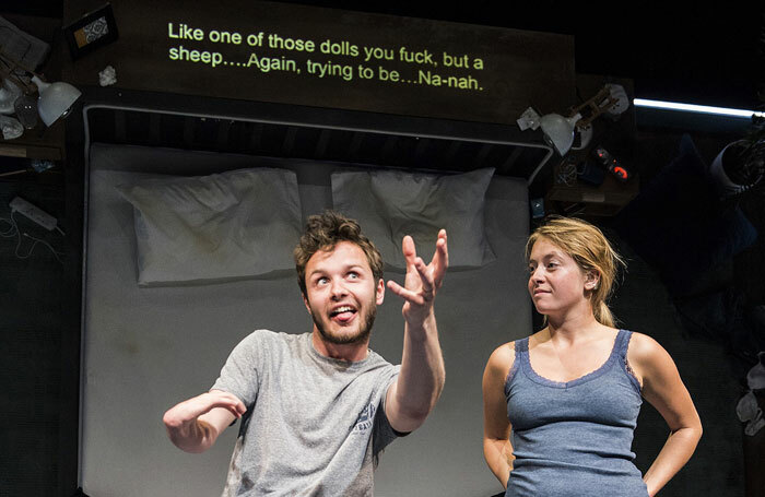 Arthur Hughes and Genevieve Barr in Graeae's The Solid Life of Sugar Water. Photo: Patrick Baldwin