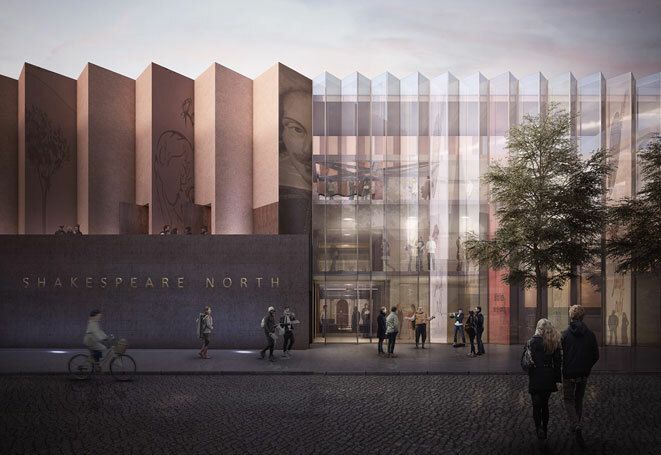 Planned exterior of Shakespeare North. Photo: Forbes Massie / Helm Architecture