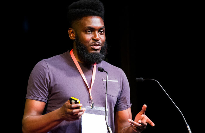 Yinka Ayinde was speaking at last week's Theatre 2016 conference. Photo: Alex Brenner