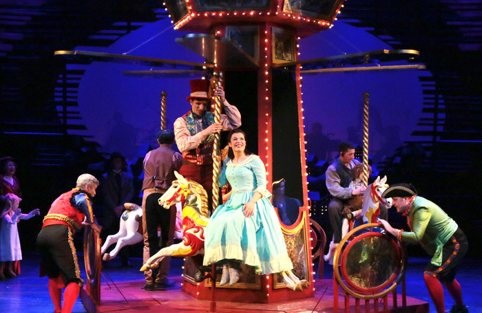 Anna McGarahan, George Arvidson and ensemble in Carousel at Pitlochry Festival Theatre. Photo: Douglas McBride