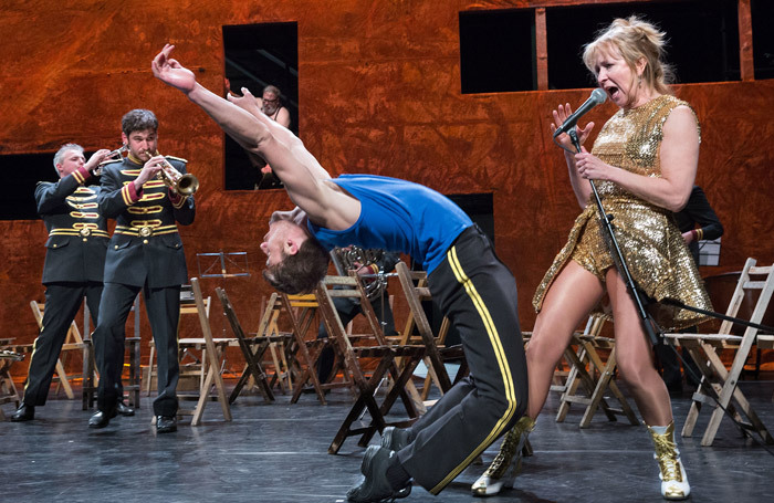 The cast of En Avant, Marche! at Sadler's Wells, London. Photo: Phile Deprez