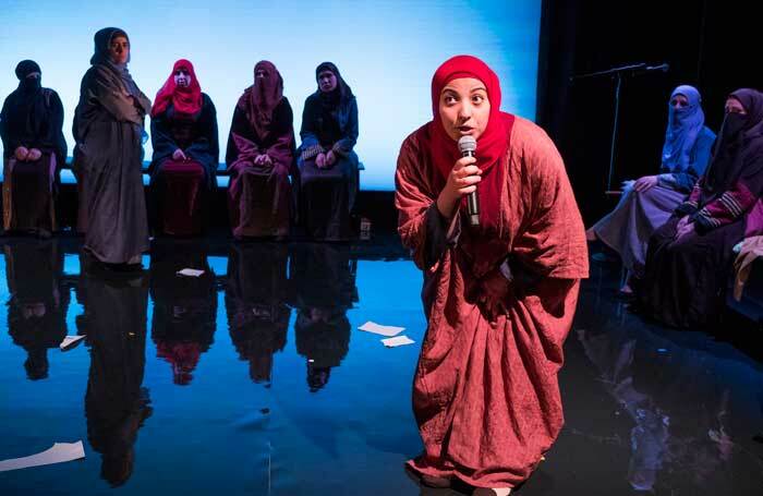 A scene form Queens of Syria at the Young Vic. Photo: Tristram Kenton