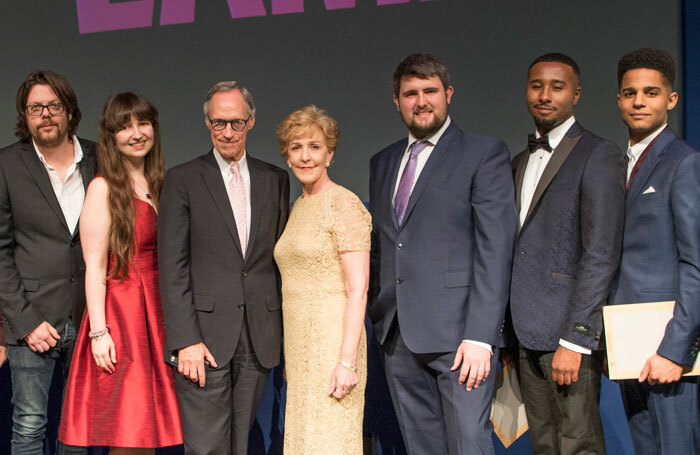 Luke Rittner and Patricia Hodge with LAMDA's 2016 graduates. Photo: Richard Hubert Smith