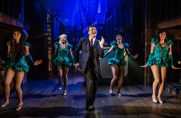 Seren Sandham-Davies, Katrina Kleve, Tom Chambers, Anne White and Hollie Cassar in Crazy for You at the Watermill Theatre, Newbury. Photo: Richard Davenport