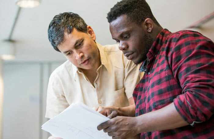 Revolution Mix writer Shamser Sinha and director Roy Alexander Weise at the National Theatre workshop. Photo: The Other Richard