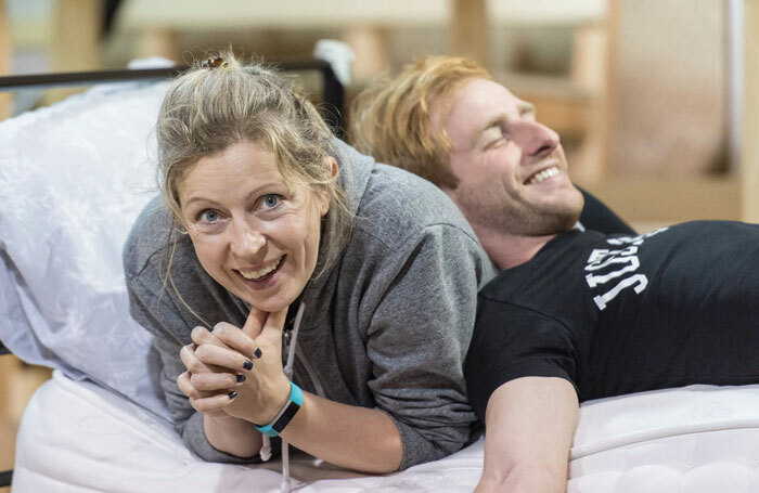 Kirsty Malpass and Roger Dipper in rehearsals for Groundhog Day. Photo: Manuel Harlan