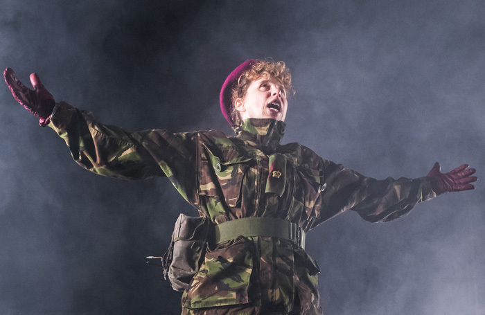 Michelle Terry in Henry V at Regent's Park Open Air Theatre. Photo: Tristram Kenton