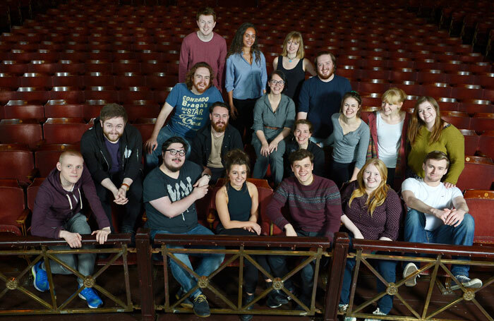 Members of the Attic Collective with Susan Worsfold and Cat Sheridan. Photo: Neil Hanna